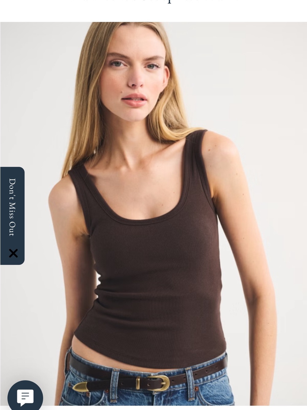 Abercrombie Bra-Free Bra-Free Rib Scoop Neck Tank